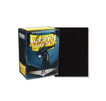 DRAGON SHIELD STANDARD SIZE MATTE SLEEVES - BLACK [100 SLEEVES]