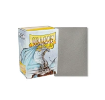 DRAGON SHIELD STANDARD SIZE MATTE SLEEVES - SILVER [100 SLEEVES]